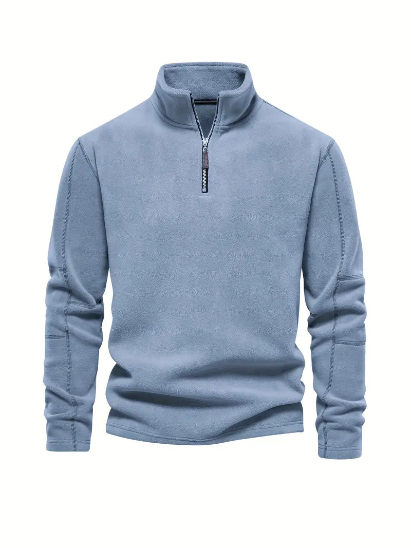 Variant image for Men's Stylish Corduroy Half Zip Sweater with Versatile Design-21