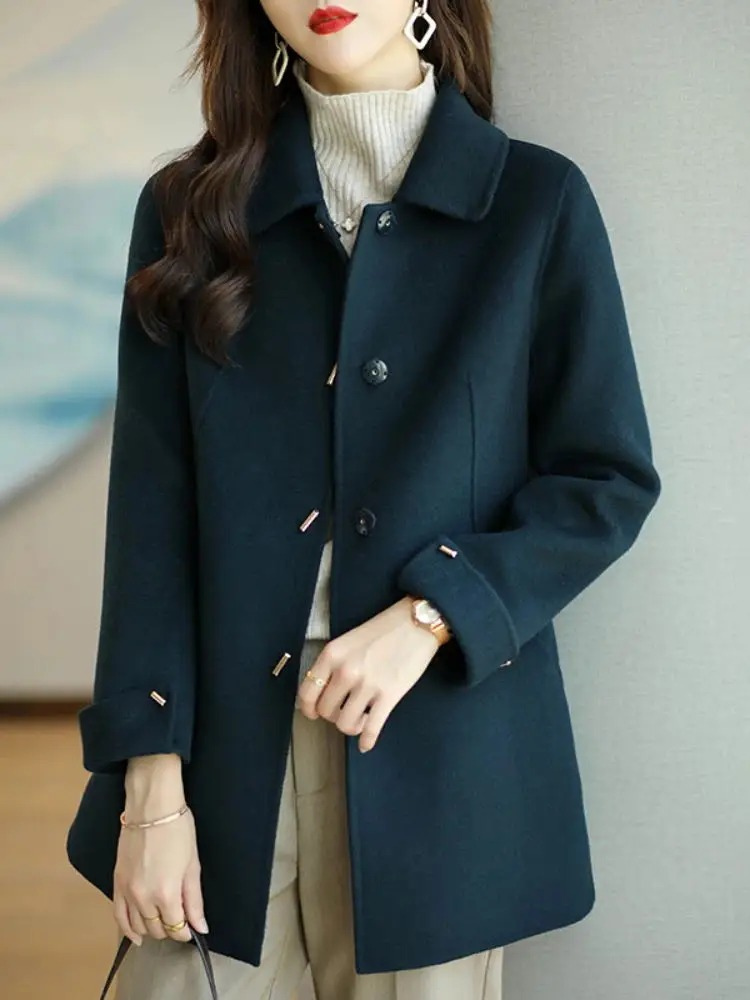 Women's Classic Turn Down Collar Trench Coat with Buttons | Perfect for All Seasons
