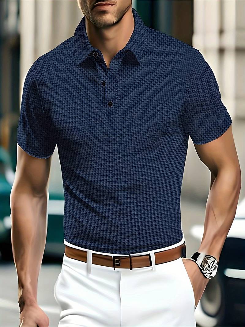 Variant image for Men's Casual Lightweight Shirt with Half Button Placket-49