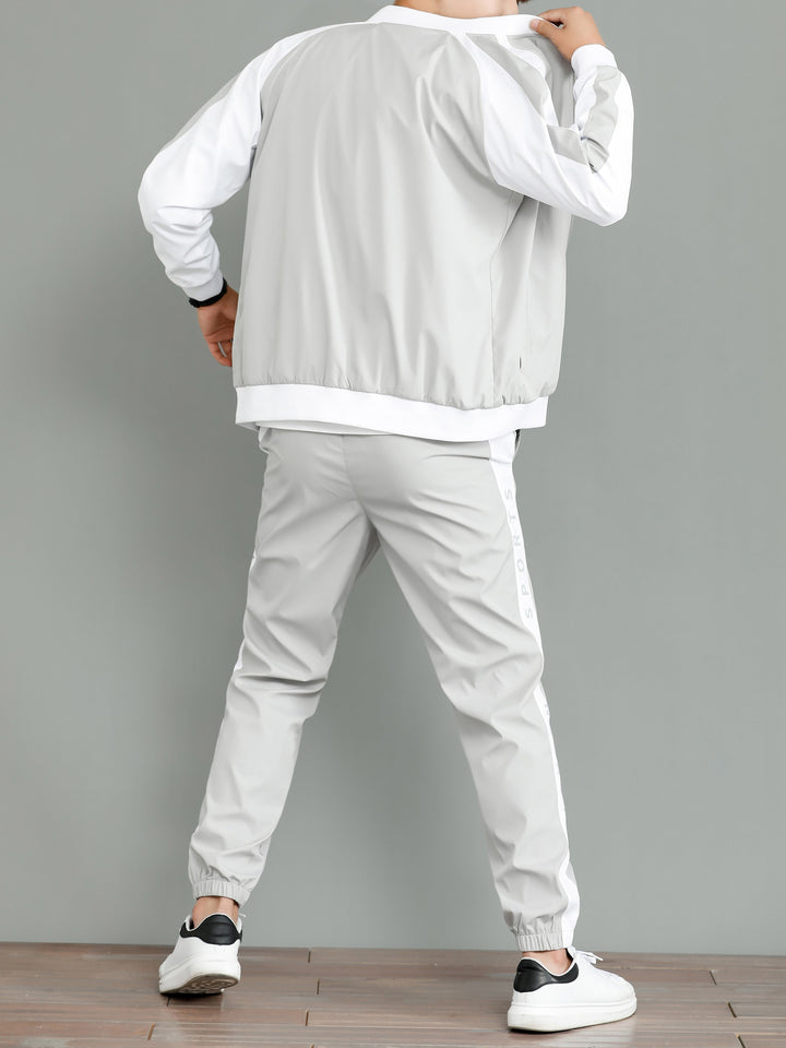 Men's Casual Colorblock Jacket with Jogging Pants Tracksuit | Perfect for All Seasons