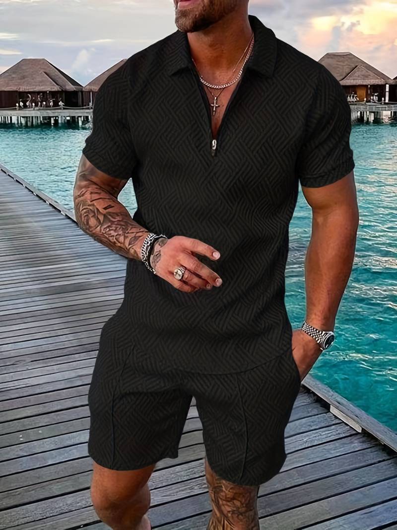 Variant image for Men's Casual Stylish Fabric Outfit with Coordinated Top and Trousers-33