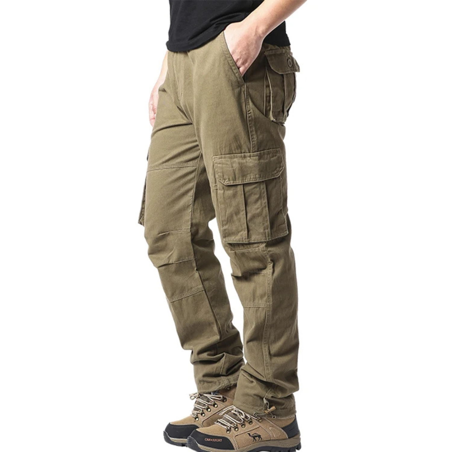 Men's Stylish Stretch Fabric Cargo Pants with Tactical Pockets