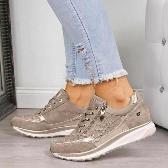 Variant image for Women's Stylish Ergonomic Sneakers with Side Zipper-10