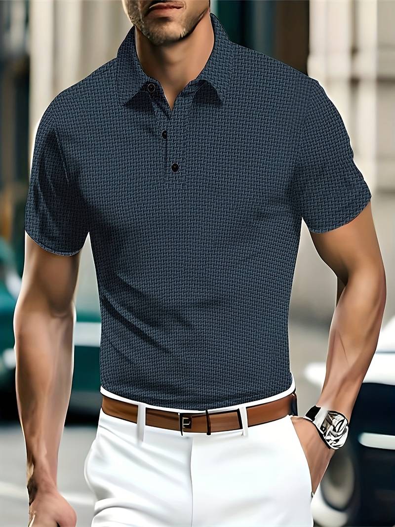 Variant image for Men's Casual Lightweight Shirt with Half Button Placket-41