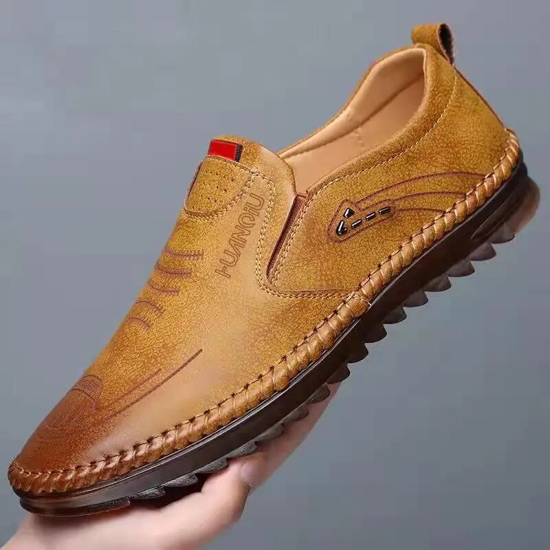 Variant image for Men's Comfortable Leather Loafers with Ergonomic Footbed-1
