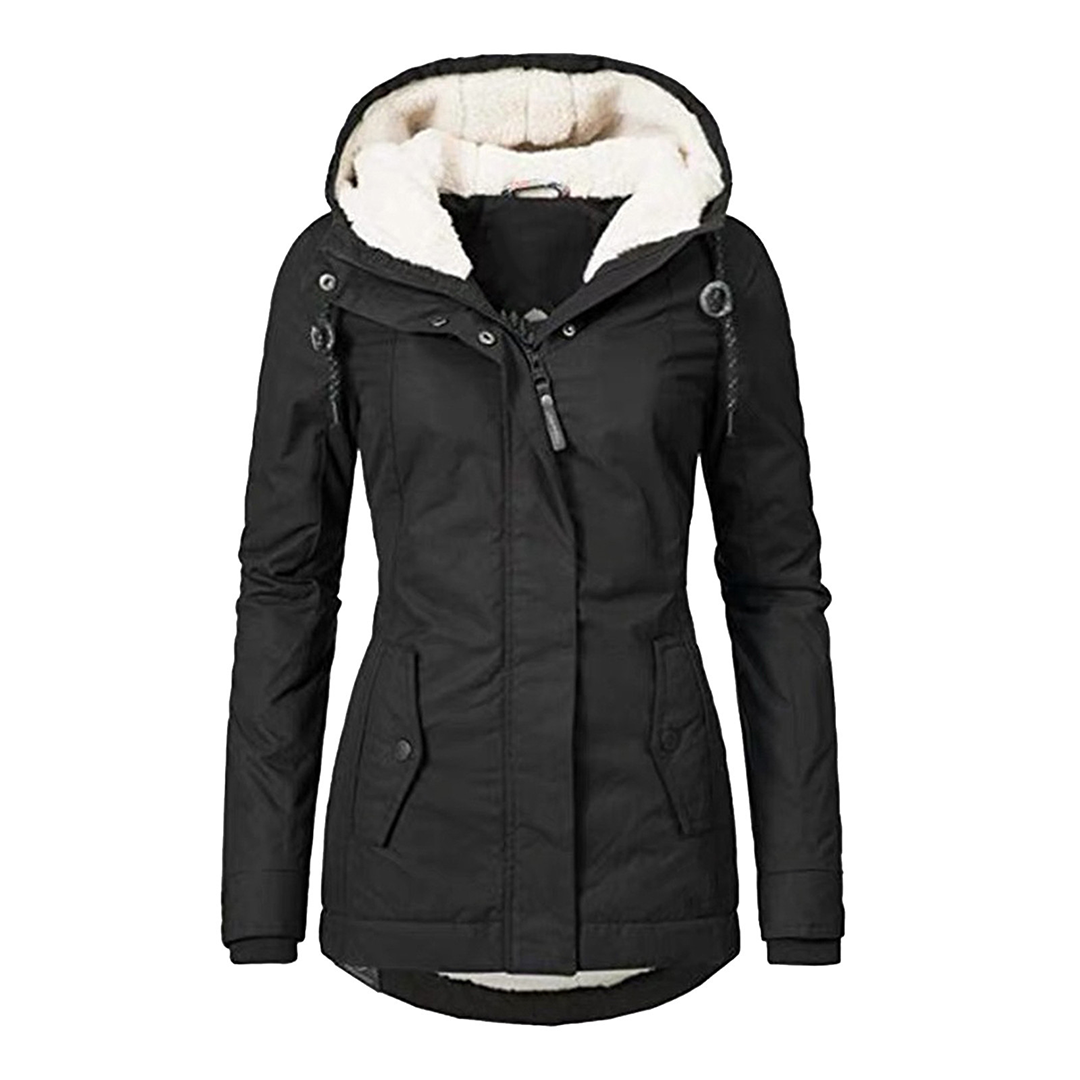 Variant image for Women's Elegant High-Quality Polyester Jacket with Hood-13