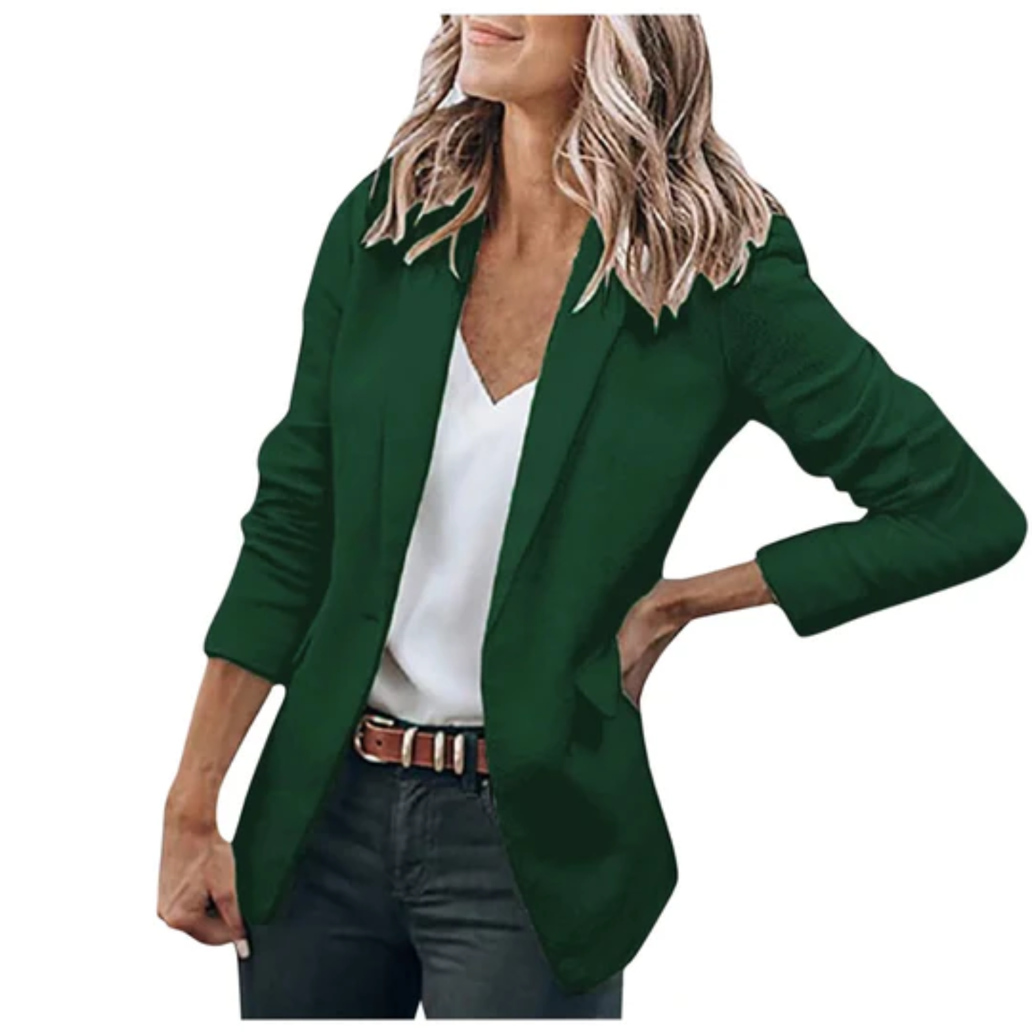 Women's Classic Solid Color Blazer with Pockets | Perfect for All Seasons