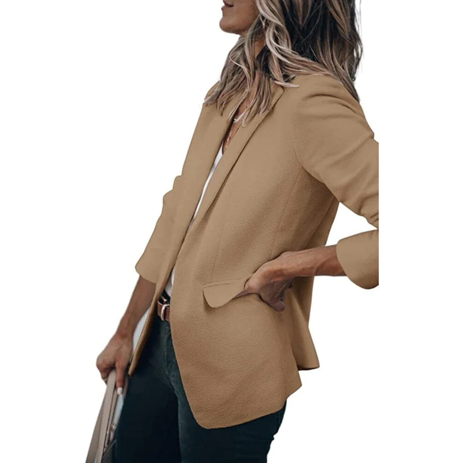 Women's Classic Solid Color Blazer with Pockets | Perfect for All Seasons