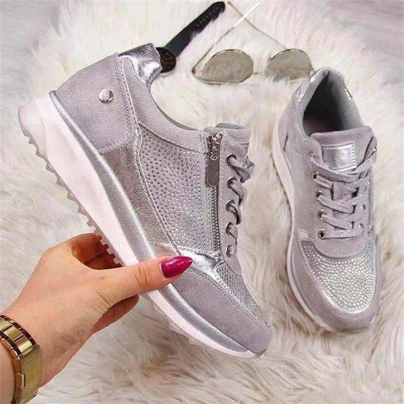 Variant image for Women's Stylish Ergonomic Sneakers with Side Zipper-19