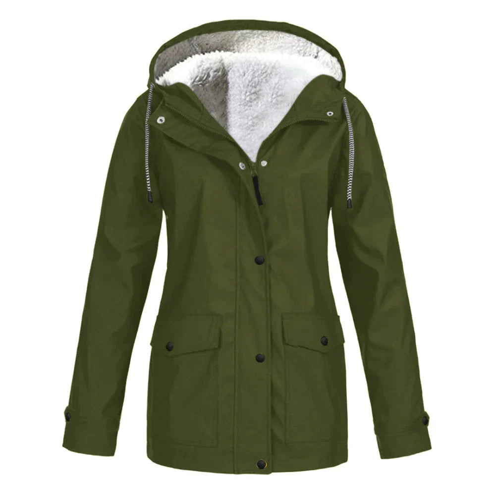 Variant image for Women's Elegant Waterproof Jacket with Versatile Design-26
