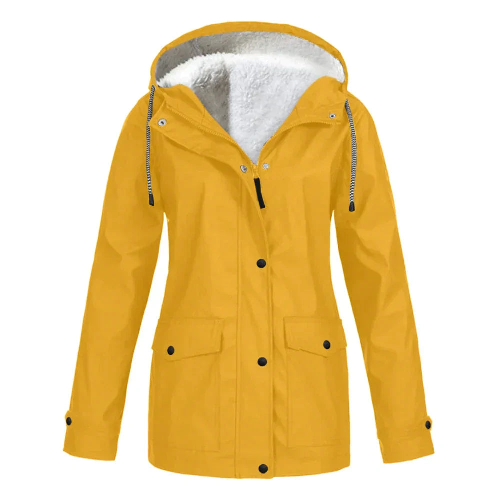 Women's Elegant Waterproof Jacket with Versatile Design