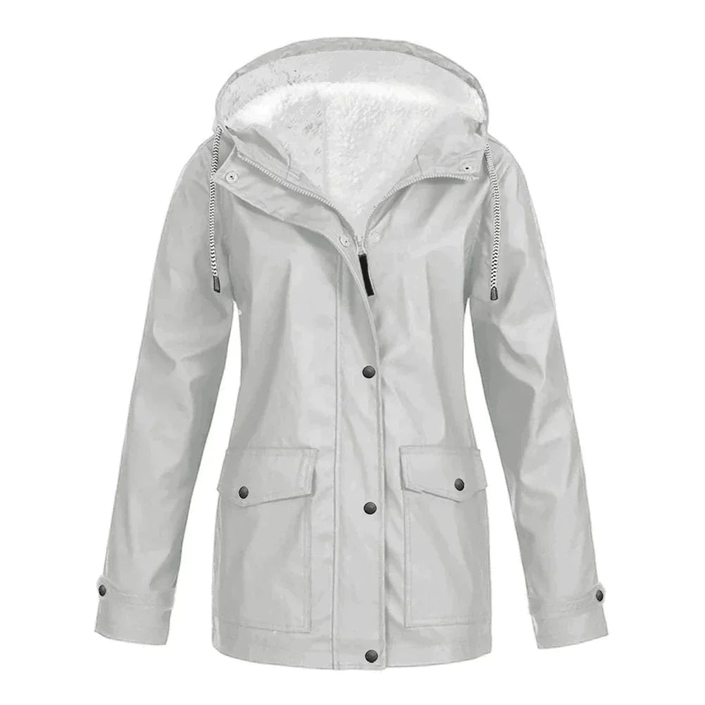 Variant image for Women's Elegant Waterproof Jacket with Versatile Design-16