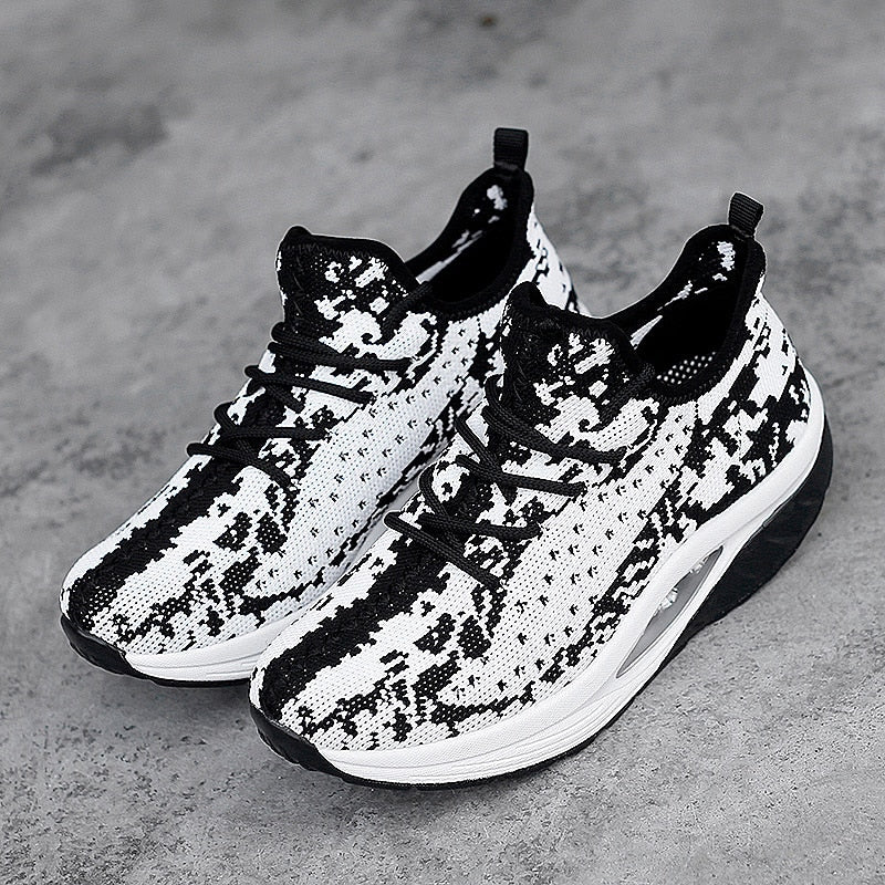 Unisex Comfortable Elastic Textile Sock Sneakers with Air Sole