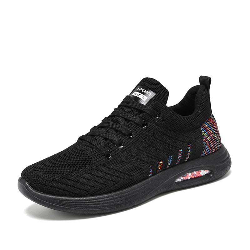 Women's Comfortable Textile Sneakers with Padded Ankle Collar