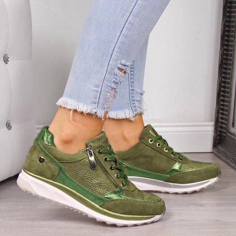 Variant image for Women's Stylish Ergonomic Sneakers with Side Zipper-28