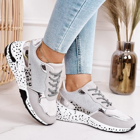 Women's Comfortable Lightweight Sneakers with Supportive Rubber Sole and Slip-Resistant Outsole