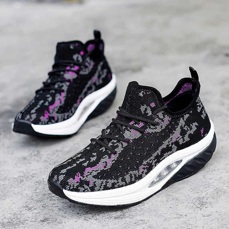 Unisex Comfortable Elastic Textile Sock Sneakers with Air Sole