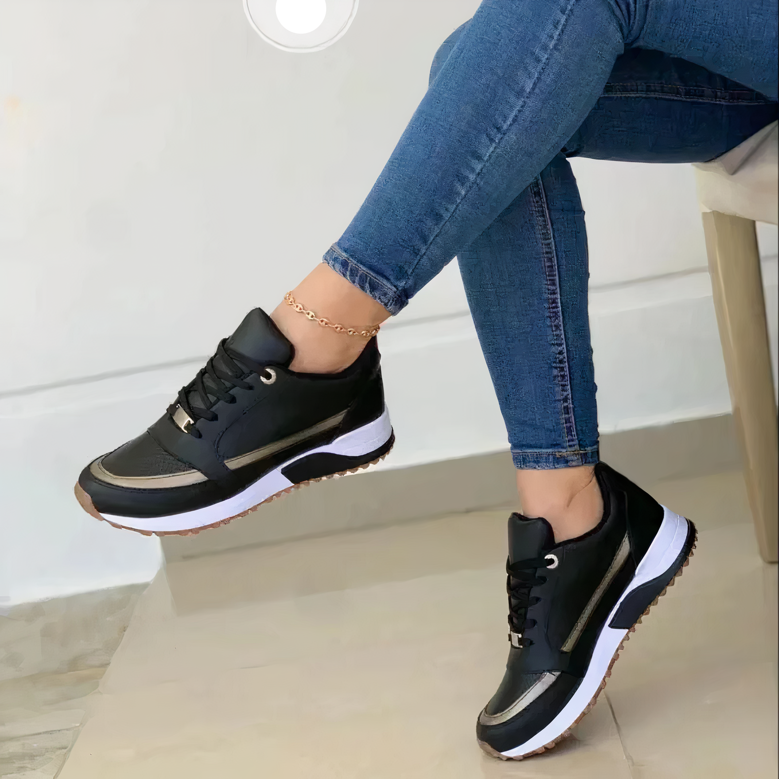 Variant image for Women's Elegant Breathable Sneakers with Orthopedic Support-1