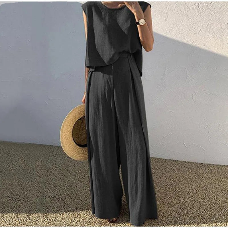 Women's Chic Premium Fabric Set with Elegant Details