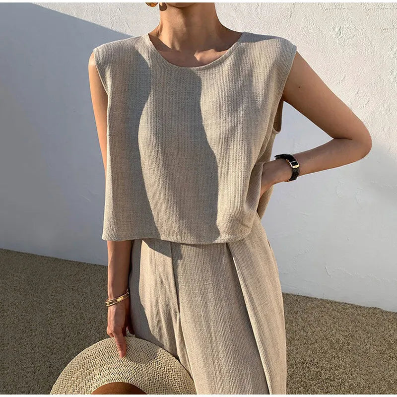 Women's Chic Premium Fabric Set with Elegant Details