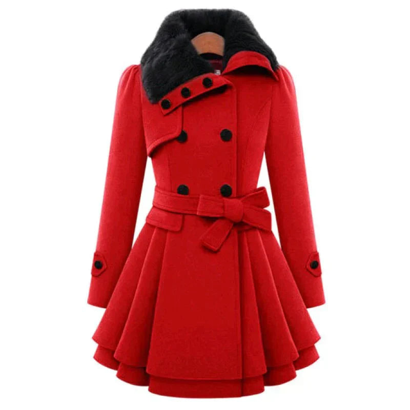 Variant image for Women's Stylish High-Quality Fabric Winter Jacket with Fur Lining-6