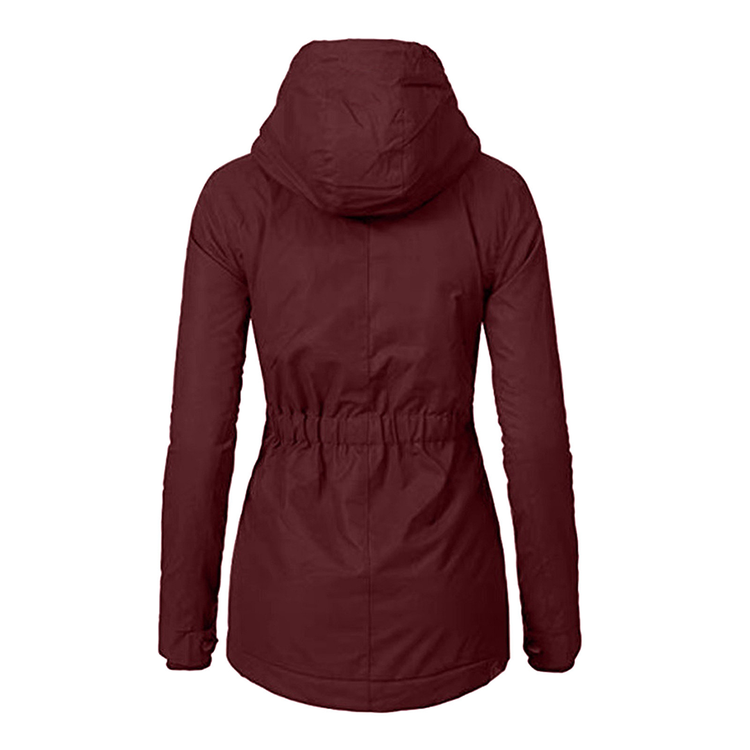 Women's Elegant High-Quality Polyester Jacket with Hood