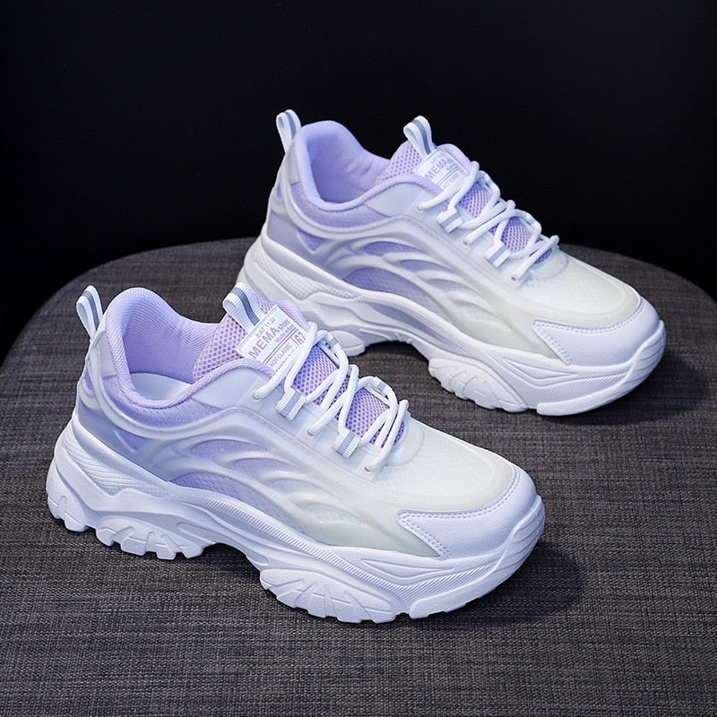 Men's Sporty Breathable Mesh Sneakers with Chunky Sole