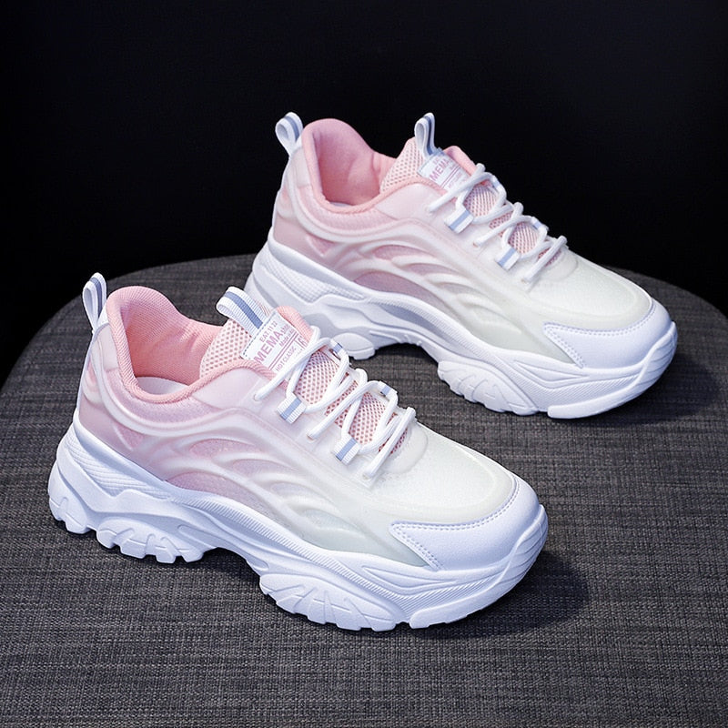 Men's Sporty Breathable Mesh Sneakers with Chunky Sole