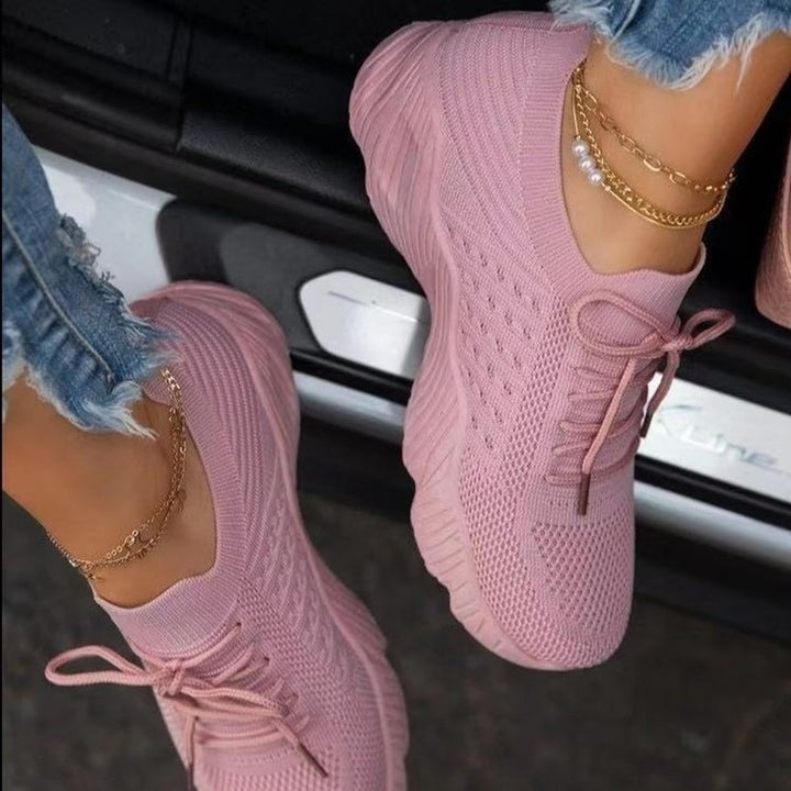 Women’s Classic Shock Absorbing Round Toe Lace Up Sneakers | Perfect for All Seasons