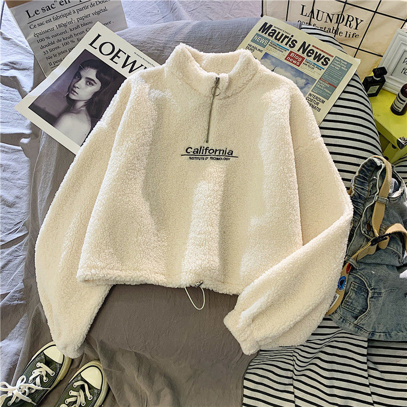 Variant image for Women's Cozy Acrylic Sweater with Ribbed Cuffs-1