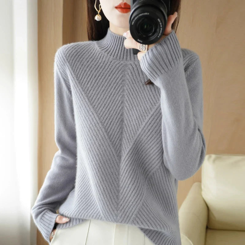 Variant image for Women's Cozy Knit Oversized Sweater with Relaxed Fit-36