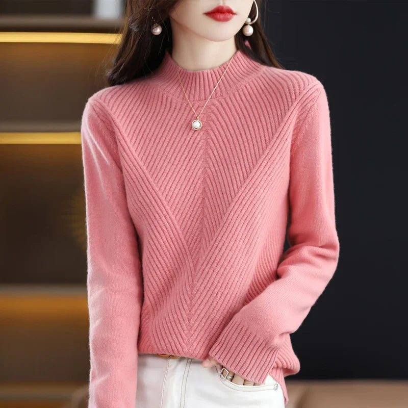 Variant image for Women's Cozy Knit Oversized Sweater with Relaxed Fit-11