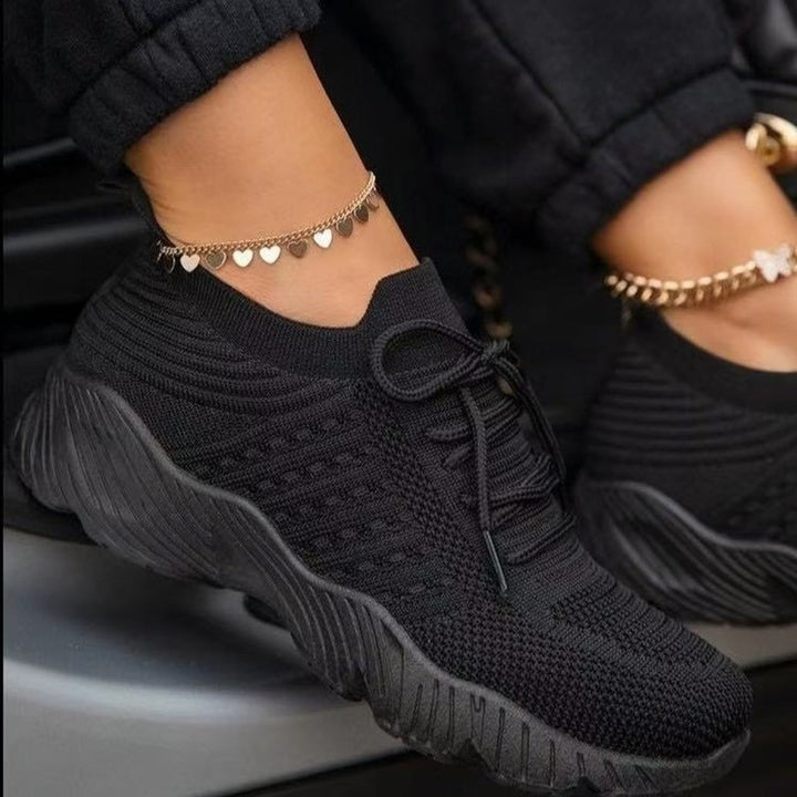 Women’s Classic Shock Absorbing Round Toe Lace Up Sneakers | Perfect for All Seasons