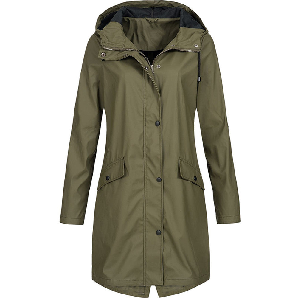 Variant image for Women's Elegant Lightweight Jacket with Hood for All-Season Wear-6