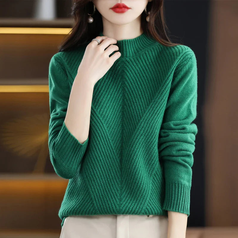 Variant image for Women's Cozy Knit Oversized Sweater with Relaxed Fit-16