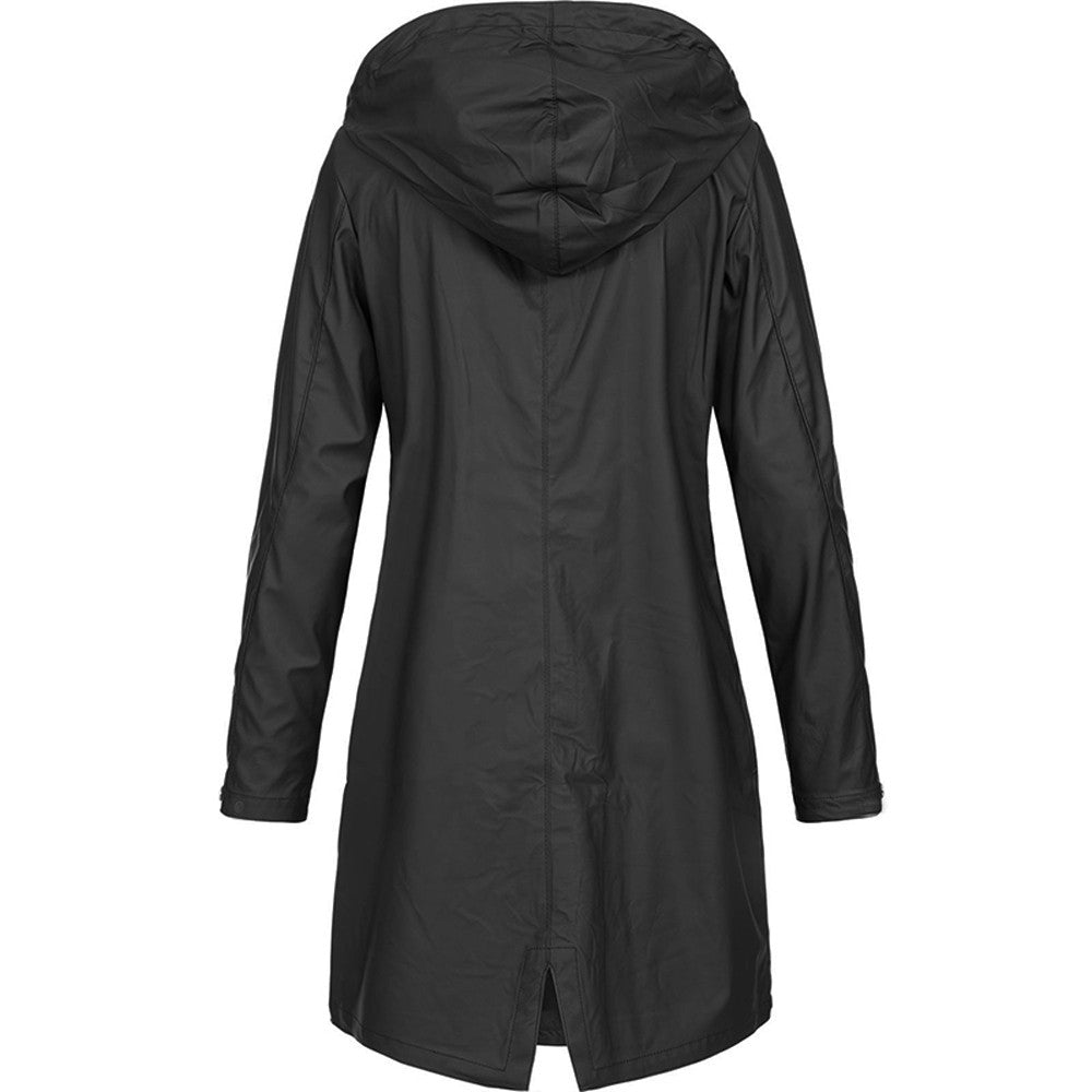 Women's Elegant Lightweight Jacket with Hood for All-Season Wear