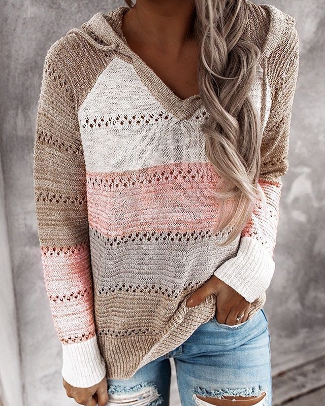Variant image for Women's Cozy High-Quality Hooded Sweater with Chic Design-17