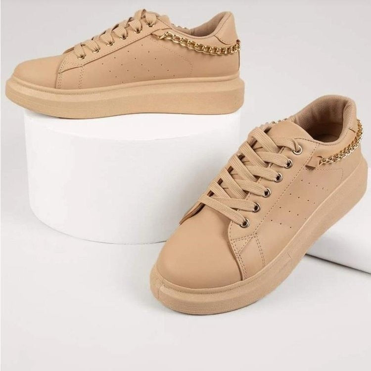 Variant image for Women's Stylish Synthetic Leather Sneakers with Padded Ankle Collar-9