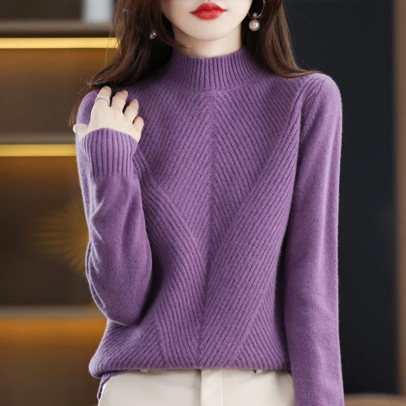 Variant image for Women's Cozy Knit Oversized Sweater with Relaxed Fit-21