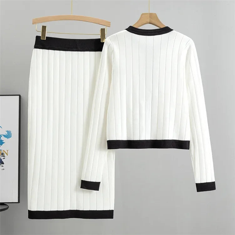 Women's Elegant High-Quality Winter Two Piece Set with Sophisticated Details