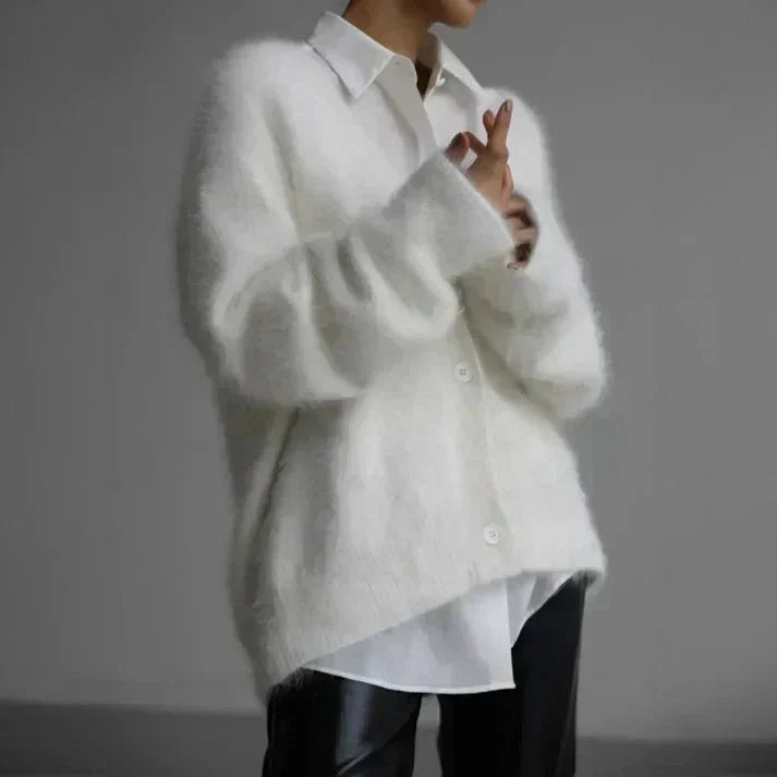 Variant image for Women's Elegant Vegan Cashmere Sweater with V Collar-9