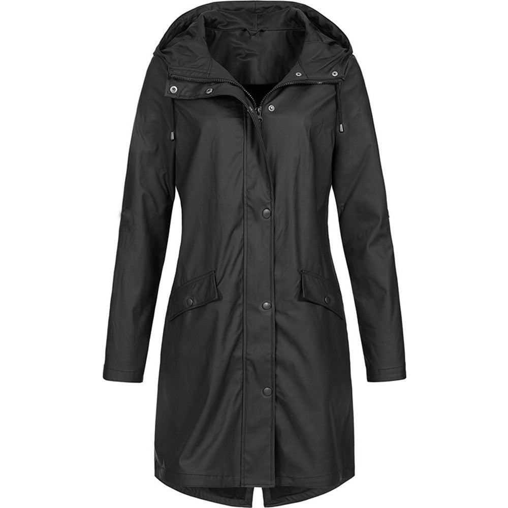 Variant image for Women's Elegant Lightweight Jacket with Hood for All-Season Wear-1