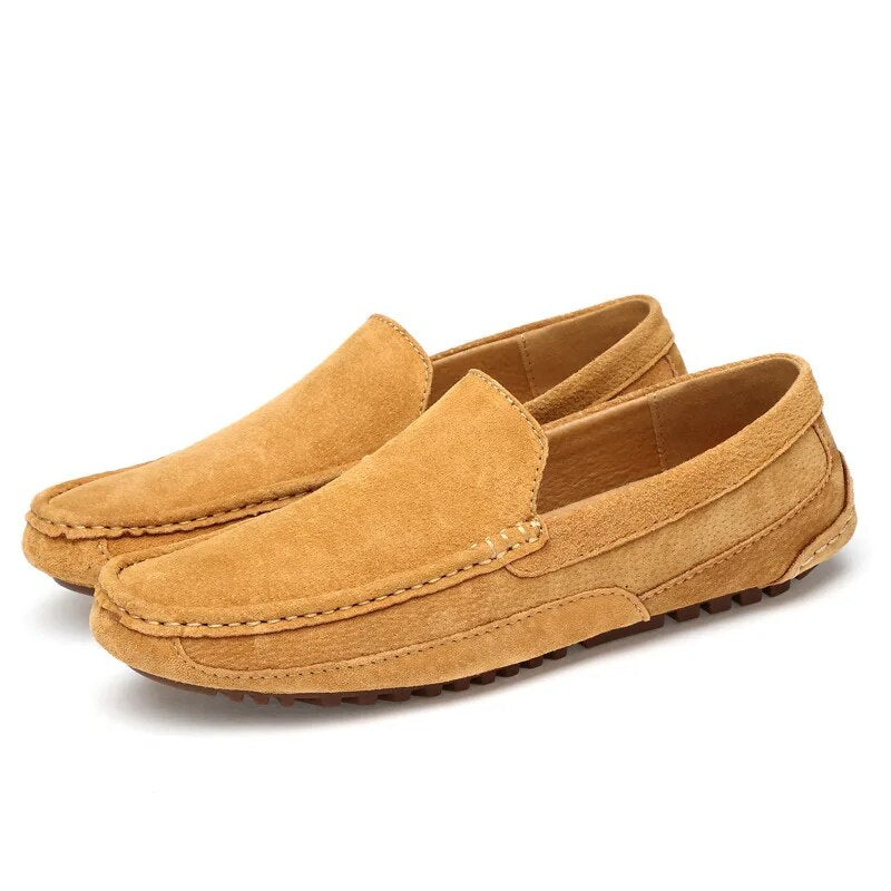 Men’s Classic Suede Stitch Loafers | Perfect for Casual Days
