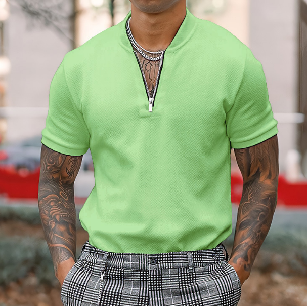 Variant image for Men's Comfortable Cotton T-Shirt with V-Neck Design-13