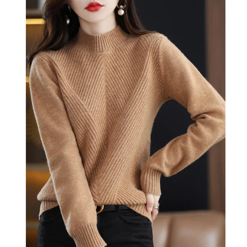 Variant image for Women's Cozy Knit Oversized Sweater with Relaxed Fit-31
