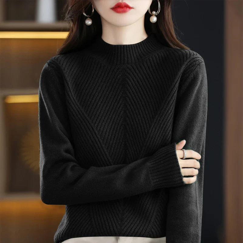 Variant image for Women's Cozy Knit Oversized Sweater with Relaxed Fit-1