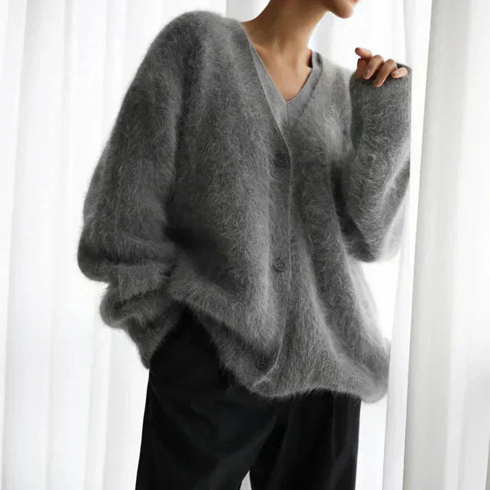 Variant image for Women's Elegant Vegan Cashmere Sweater with V Collar-13