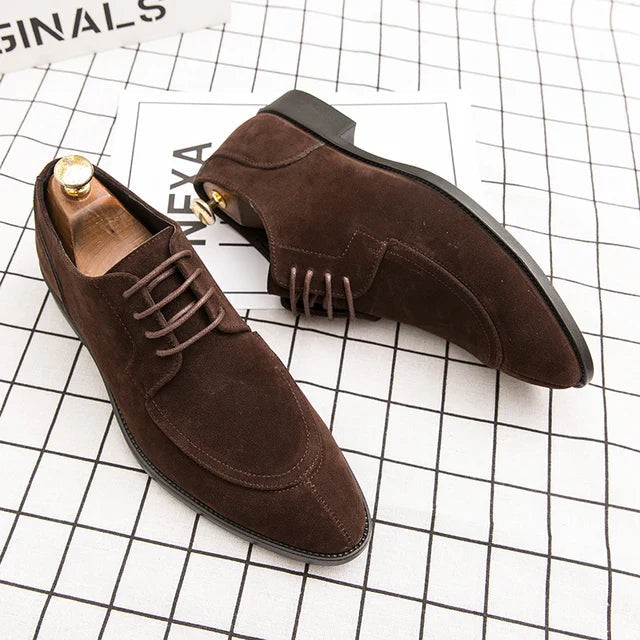 Men's Classic Formal Suede Shoes with Sturdy Sole | Perfect for Casual Days