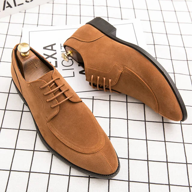 Men's Classic Formal Suede Shoes with Sturdy Sole | Perfect for Casual Days