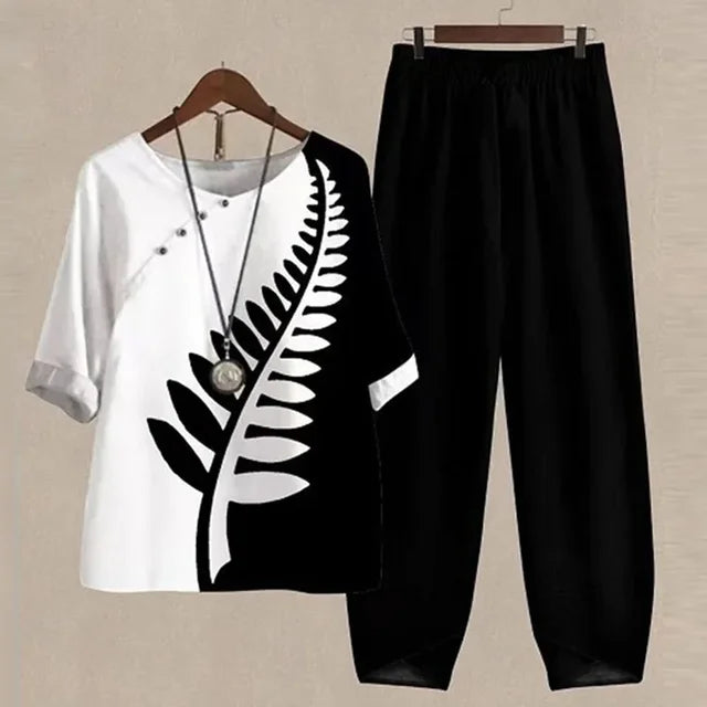 Variant image for Women's Comfortable Soft Fabric Loungewear Set with Versatile Design-57